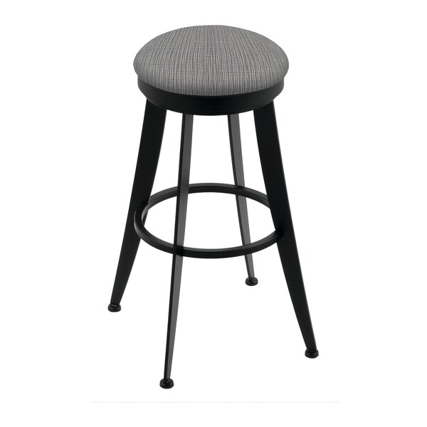 Laser 30" Swivel Bar Stool, Black Wrinkle, Graph Seat